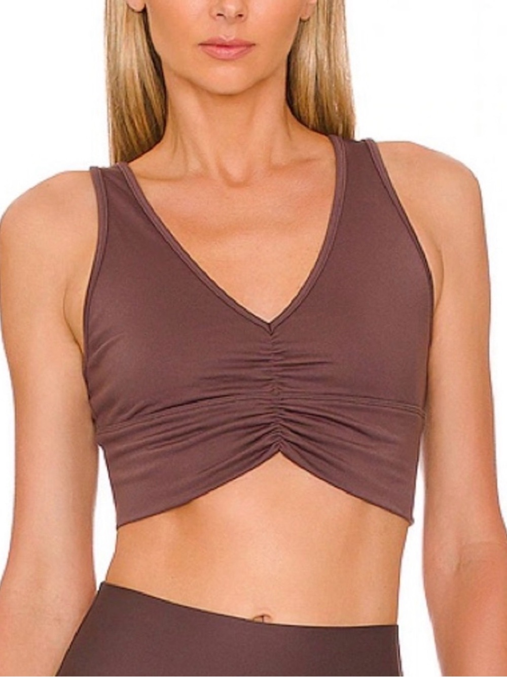 Alo Yoga Wild Thing Bra in Raisin